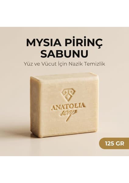Mysia Koleksiyonu Pirinç Sabunu Doğal Bitkisel Yağlardan Oluşur Cildi Temizler, Kirlerden
