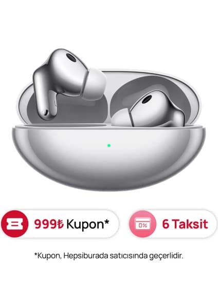 Huawei Freebuds Neo Kablosuz Kulaklık- Gümüş, Aktif Gürültü Engelleme Kulaklık, 40 Saat Pil Ömrü, Ios ve Android Uyumlu