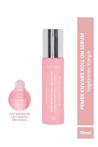 Bade Natural Pembe Kuvars Taşlı Göz Altı Masaj Serumu - Antioksidan, Canlandırıcı ve Kırışıklık Karşıtı 10 ml