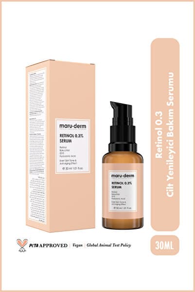 Maru.Derm Retinol 0.3 Cilt Yenileyici Bakım Serumu 30 ML