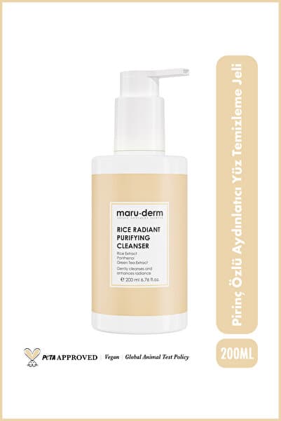 Maru.Derm Pirinç Özlü Aydınlatıcı Yüz Temizleme Jeli 200 ML