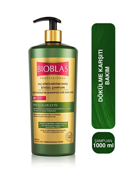 Bioblas Onarıcı Bakım Saç Dökülmesine Karşı Phytokeratin Şampuan 1.000 Ml - Keratin Bakım, Yıpranmış Saçlar