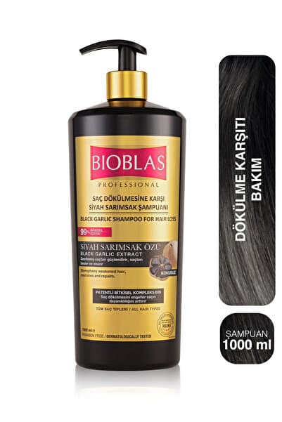 Bioblas Saç Dökülmesine Karşı Siyah Sarımsak Şampuanı 1.000 Ml Saç Dökülmesine Karşı Güçlendirici Formül