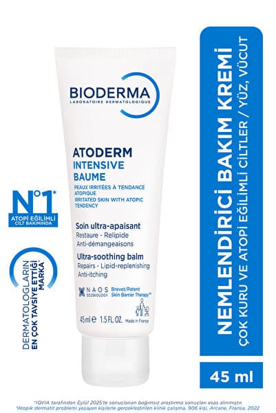 Bioderma Atoderm Intensive Balm Atopi Eğilimli Cilt Bebek,Çocuk,Yetişkin Seyahat Boy Nemlendirici Krem 45 ml