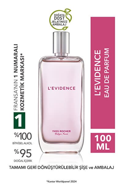 Yves Rocher L'evidence EDP- Comme Une Evidence- Kadın Parfüm-Vegan-100ml