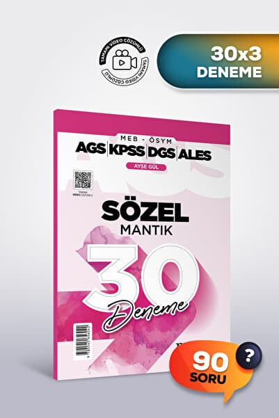 Marka Yayınları AGS DGS ALES 2026 Sözel Mantık 30 Deneme | Video Çözümlü
