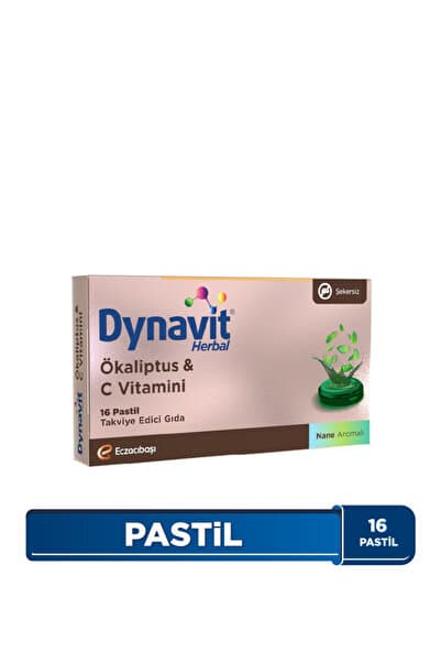 Dynavit Herbal Ökaliptus & C Vitamini 16 Pastil - Ökaliptus, C Vitamini - Bağışıklık