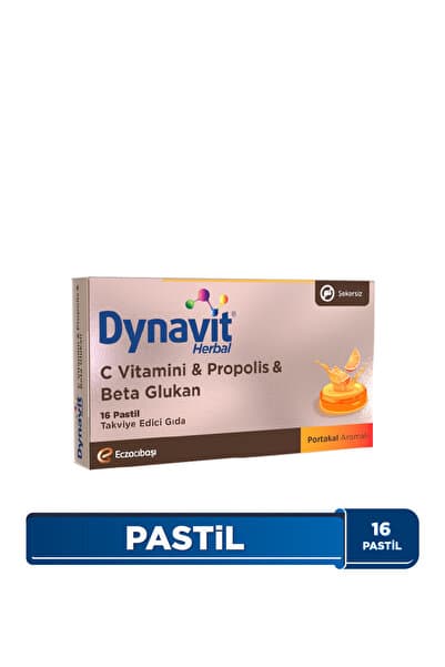 Dynavit Herbal Pastil Vitamin C, Propolis & Beta Glukan Pastil