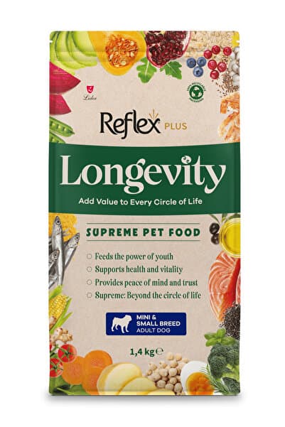 Plus Longevity Mini ve Küçük Irk Yetişkin Köpek Maması 1400g