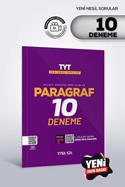 Marka Yayınları TYT 2027 Paragraf 10 Deneme Yeni Nesil Tamamı Video Çözümlü Marka Yayınları