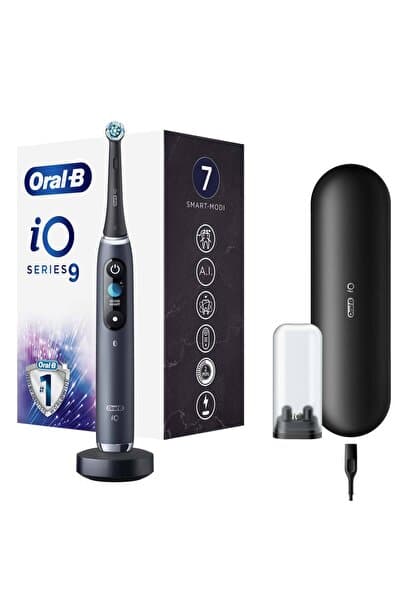 Oral-B iO9 Şarjlı Elektrikli Diş Fırçası, 1 Fırça Başlığı, Hızlı Manyetik Şarj Cihazı Uzun Ömürlü Pil + Kab