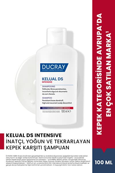 Ducray Kelual DS Intensive İnatçı, Yoğun ve Tekrarlayan Kepek Karşıtı Şampuan 100 ml