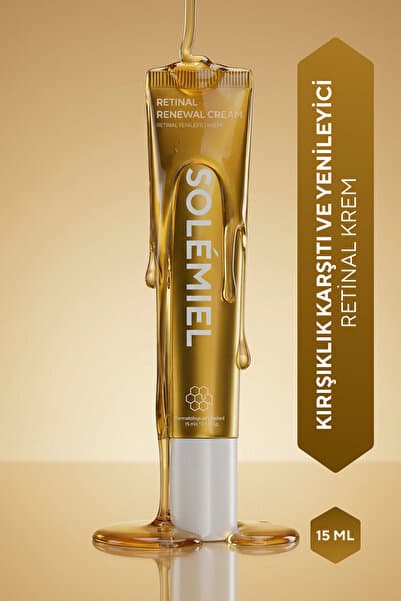 Solemiel Retinal ve Peptit İçeren Cilt Görünümünü Aydınlatan ve Pürüzsüz Görünüm Sağlayan Bakım Kremi 15 ML