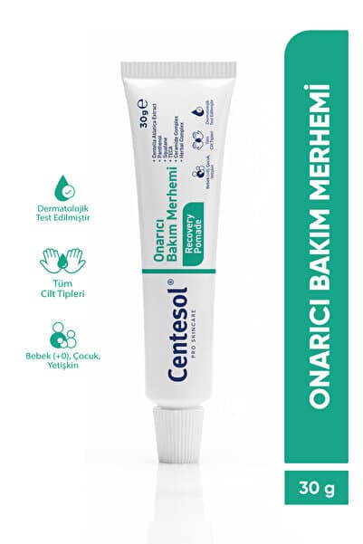 CENTESOL Onarıcı Bakım Merhemi Yoğun Nemlendirici Cilt Bariyeri Güçlendirici Yenileyici Cica Pomade 30 G