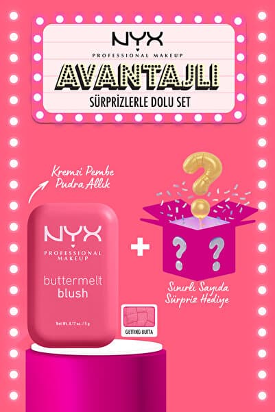NYX Professional Makeup Buttermelt Blush Kremsi Pudra Allık - 08 Getting Butta + Sürpriz Tam Boy NYX Hediyesi