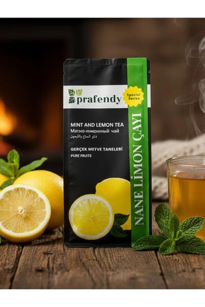 prafendy Nane Limon Çayı 250g - Gerçek Meyve Taneli
