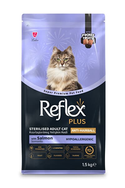 Reflex Plus Pocket Treats İlaveli Kısırlaştırılmış Anti-Hairball Kedi Maması 1,5 kg