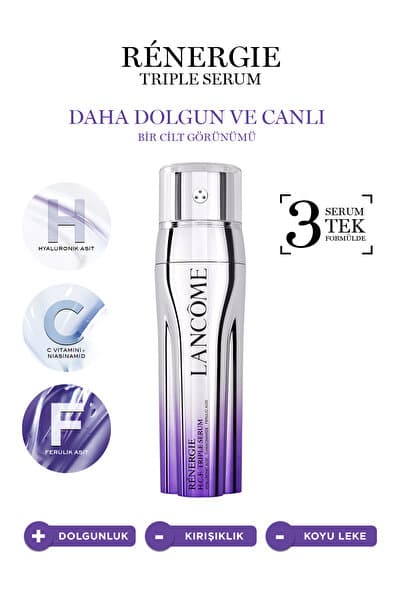 Renergie Triple Serum Hyalüronik Asit, C Vitamini Niasinamid, Ferülik Asit 50 ml 3614272860377