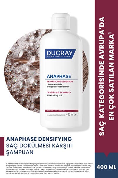 Ducray Anaphase Densifying Saç Dökülmesine Karşı Şampuan İncelmiş ve Seyrekleşmiş Saçlar için 400 ml