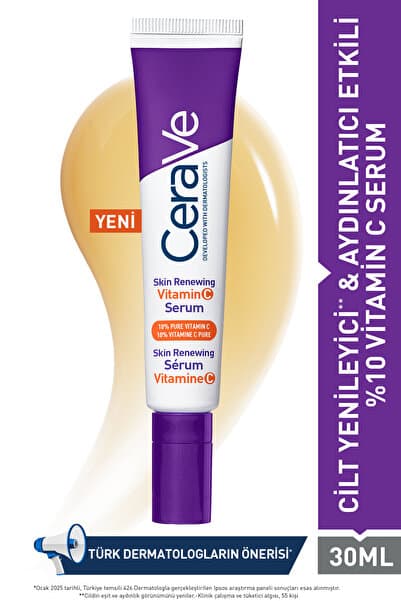 CeraVe Skin Renewing Cilt Yenileyici & Aydınlatıcı Etkili C Vitamini Yüz Serumu 30 ml