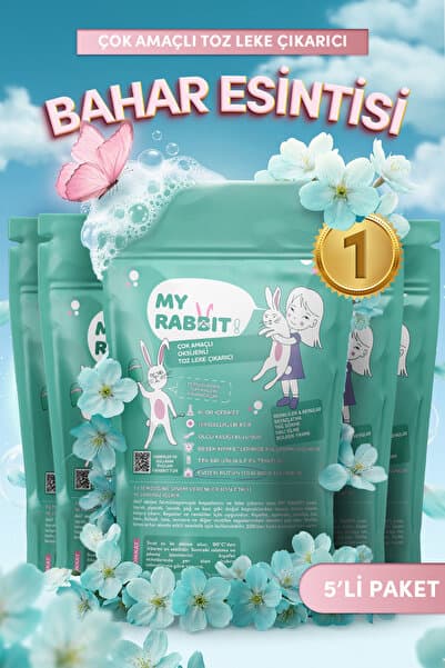 Çamaşır Ve Yüzey Için Çok Amaçlı Oksijenli Toz Leke Çıkarıcı ve Beyazlatıcı 5'li Paket 5 X 800 gr