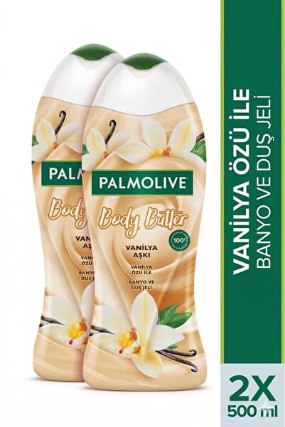 Palmolive Body Butter Vanilya Aşkı Banyo ve Duş Jeli 500 ml x2Adet Vücut Şampuanı Vücut Bakımı Duş Bakım Jeli