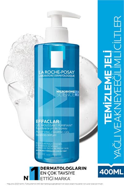 La Roche Posay Yağlı ve Akneye Eğilimli Ciltler için Effaclar Yüz Temizleme Jeli 400 ml