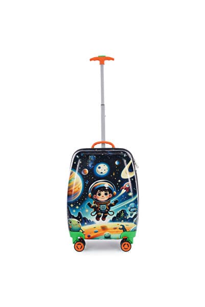 Wexta Valiz Çocuk Valiz Wx-420 Astronot Baskılı Çocuk Valiz