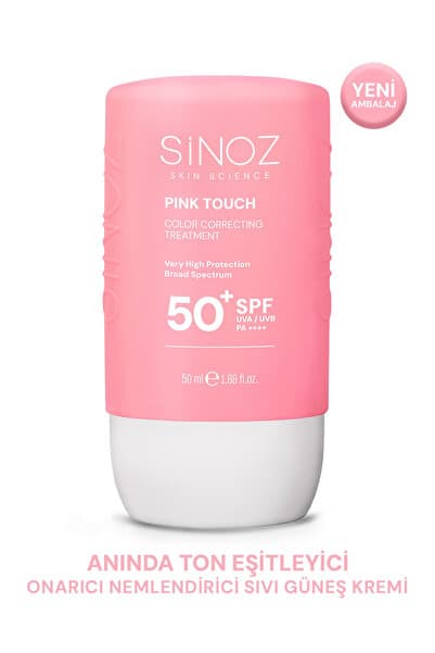 Pink Touch Anında Ton Eşitleyici Leke Karşıtı SPF50+ Pembe Sıvı Yüz Güneş Kremi PA++++ 50ml