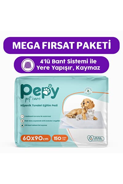 PEPY 60x90 Hijyenik Tuvalet Eğitim Pedi 30'lu x5 Adet