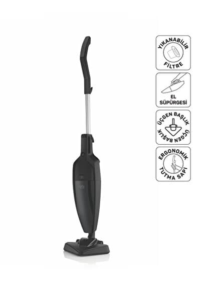 FL492 Polvo Pro Dikey Elektrikli Süpürge 800W, Yıkanabilir Filtre, 1.5 L Toz Haznesi, Siyah