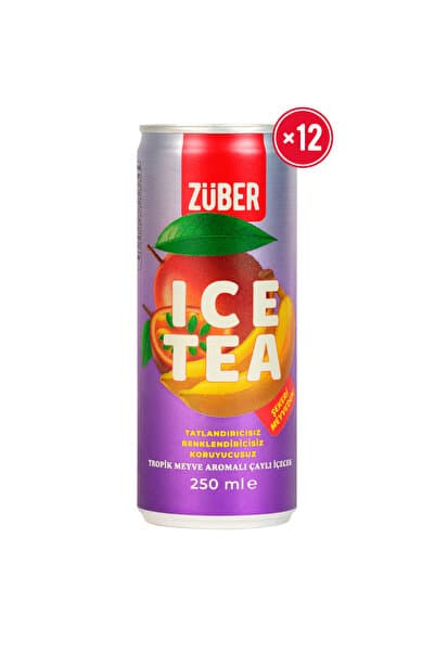 Züber Ice Tea Tropik Meyve Soğuk Çay 250ml x 12 Adet