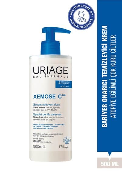 Uriage XEMOSE C8+ Syndet Kuru ve Atopiye Eğilimli Ciltler için Nemlendirici Vücut Temizleme Kremi 500 ml