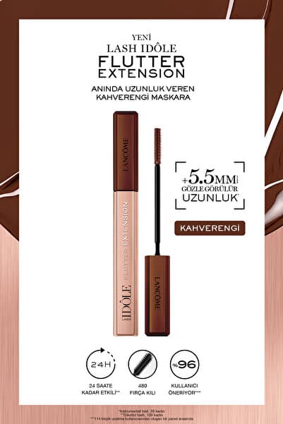 Lancome Lash Idôle Flutter Extension Uzun Kirpik Görünümü Veren Kahverengi Maskara 8.5ml 3614274831573