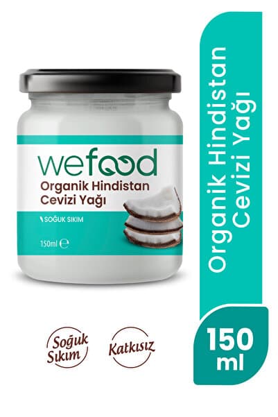 Wefood Organik Hindistan Cevizi Yağı 150 ml (Soğuk Sıkım)