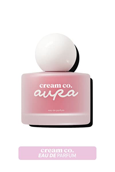 Cream Co. Aura Parfüm EDP 50 ML | Vanilyalı Pudralı Kalıcı Kokulu Kadın Parfümü Yasemin Zambak Sandal Ağacı Ud