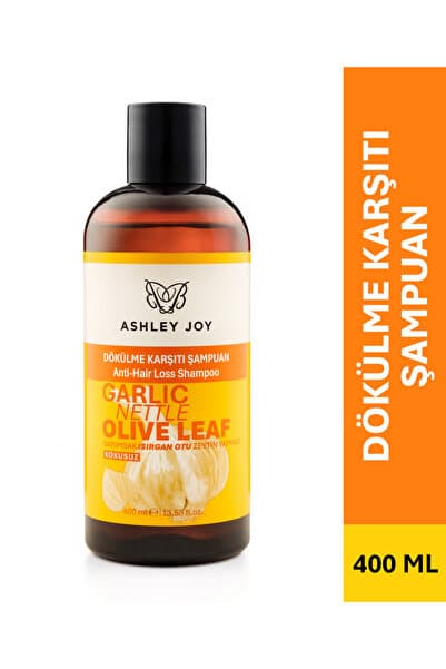 Ashley Joy Sarımsak & Isırgan Dökülme Karşıtı, Güçlendirici Şampuan, Saç Uzamasını Destekleyici Biotin + Kafein