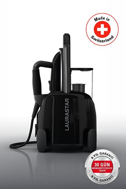 LAURASTAR Lift Plus Buhar Kazanlı Ütü - Siyah (%100 Kuru Buhar Teknolojisi, %50 Zaman Tasarrufu)