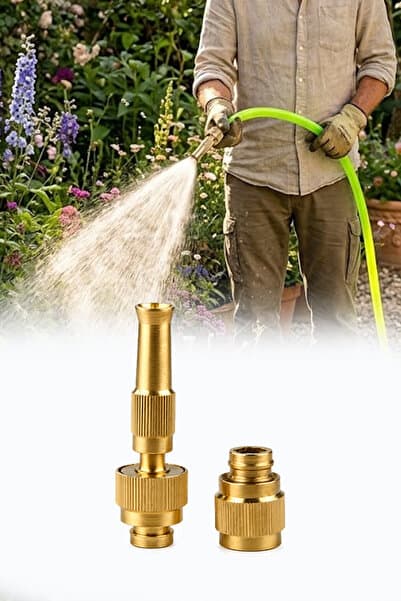 omilife Hortum Başlığı Kelepçeli Ayarlanabilir Basınçlı Hortum Ucu Tazyik Aparatı Gold Renk