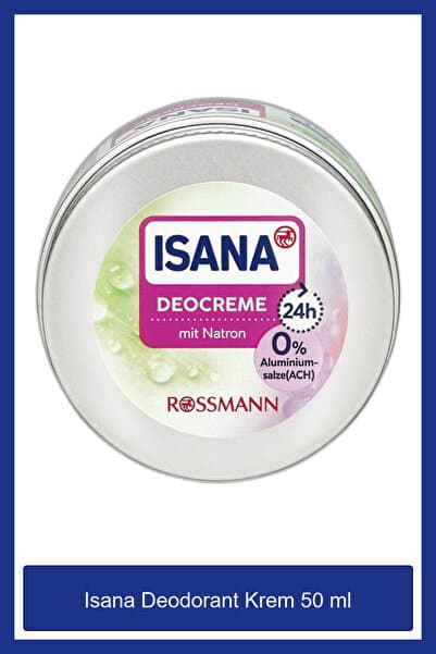 ISANA DEODORANT KREM 50ML SODYUM KARBONATLI