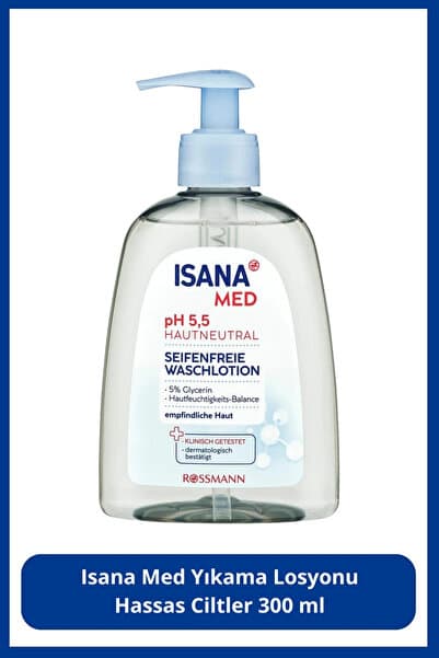 ISANA MED YIKAMA LOSYONU 300ML PH 5.5 EL YUZ VUCUT
