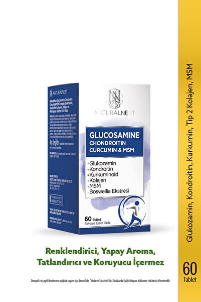 Natural Nest Glucosamine Chondroitin Curcumin & Msm — 60 Tablet