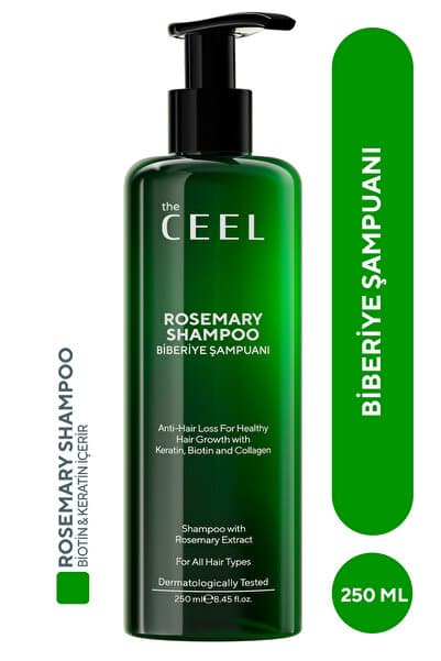 The Ceel Biberiye Saç Bakım Şampuanı | Keratin, Biotin, Hidrolize Kolajen Özü 250 ml