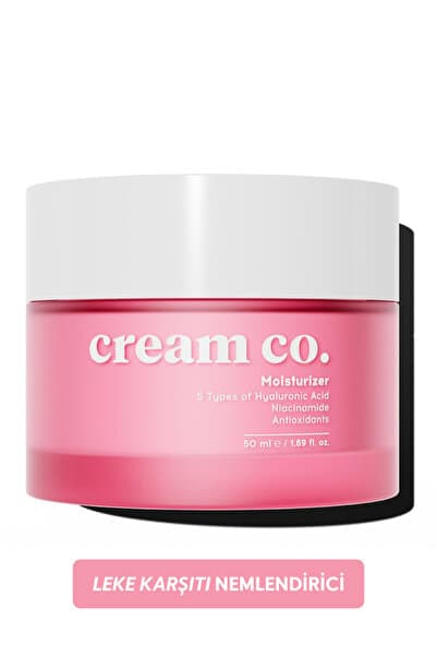 Cream Co. Su Bazlı Moisturizer Nemlendirici Aydınlatıcı Yüz Kremi | Hyaluronik Asit | 50 ML | Tüm Cilt Tipleri