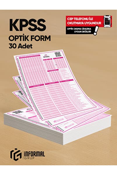 Karakutu Yayınları KPSS Lisans ÖnLisans Ortaöğretim (GY-GK) Deneme Sınavları İçin 30 Adet Optik Form