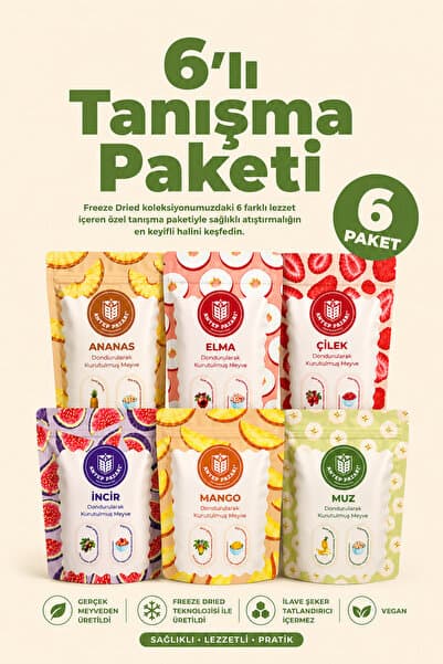 Antep Pazarı Karışık Freeze Dried Paketi I Tanışma Paketi 6'lı Karışık Kurumeyve
