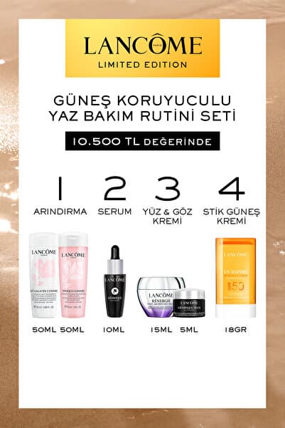Lancome Yaz Bakım Rutini Seti - Temizleyici, Tonik, Serum, Yüz ve Göz Kremi, Stik Güneş Kremi 7829999999307