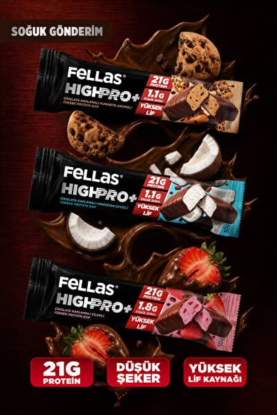 Çikolata Kaplı HighPro+ Protein Bar (50 g) Deneme Paketi 3'lü