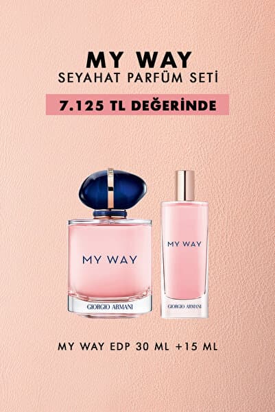 Giorgio Armani My Way EDP 30 ml & Seyahat Boy Parfüm Seti 7829999999086