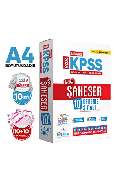 İnformal Yayınları 2026 KPSS GYGK ŞAHESER Türkiye Geneli Kurumsal 10lu Dijital Çözümlü Paket Deneme
